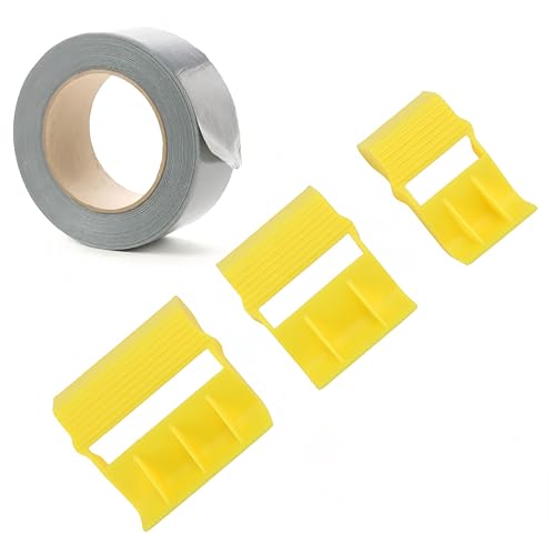 3Pcs Compact Tape Dispenser Set - Handheld Portable Tape Cap Dispenser with Precision Cutting Guide for Masking and Painter's Tape, Ideal for DIY Crafts, Gift Wrapping & Labeling