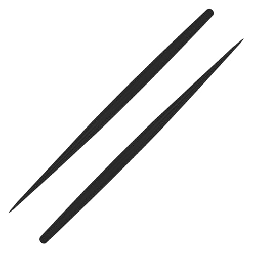 2 PCS Clay Needle Tools Sculpting Ceramics Modeling Carving Tools for Model Clay Supplies, Stainless Steel Ceramic & Pottery Stylus Tool 5.9 Inch Texture Needle Pottery Scoring Tool, Black, LXLVOUEG - color: black, size: 5.9x0.26Inch-2P