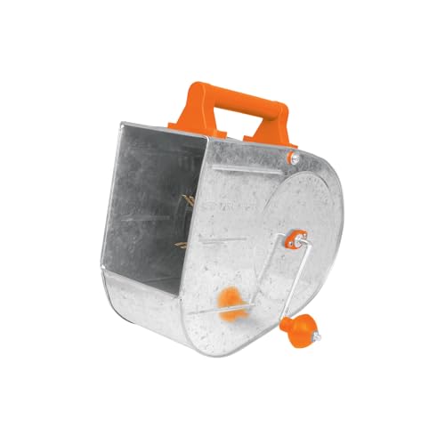 Truper Professional Galvanized Texture Applicator, Stucco Sprayer, Tirolera, 3.5 L Capacity, Adjustable Fine-to-Coarse Finish, Reversible Crank Handle (Model TIRO-G /13008)