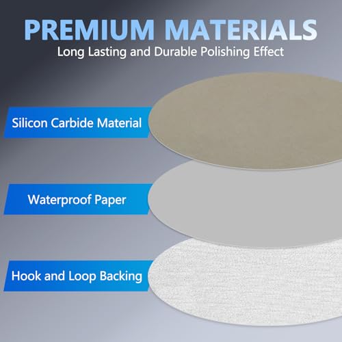 VIBRATITE 40PCS 5 Inch Wet Dry Sanding Discs, 80-7000 Grit - size: 5 Inch