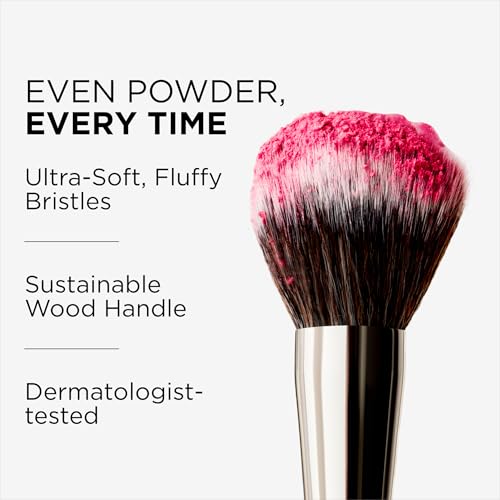 Haleys Powder Makeup Brush, Soft Face Brush, Loose & Pressed Powder, Vegan - style: Powder Brush