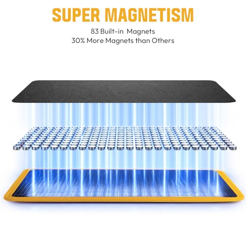 Magnetic Tool Mat,40 lbs flexible Magnetic Parts Holder for Tools - color: yellow, size: 1PC Magnetic Tool Mat