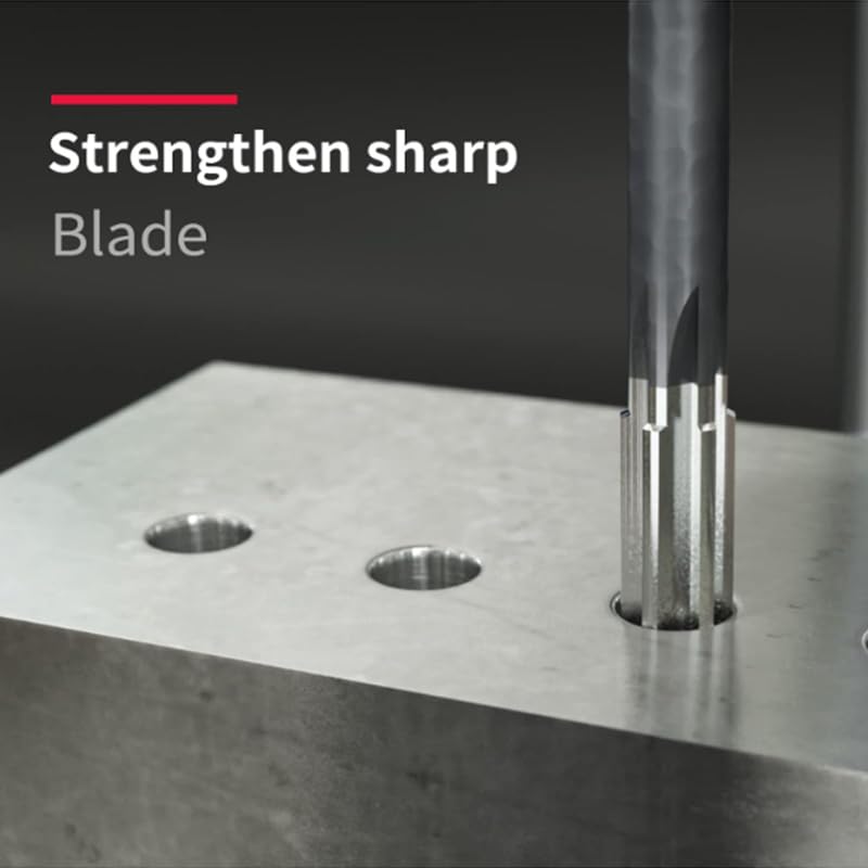 H7 Straight Shank Chucking Machine Reamer Milling Cutter Tool,Reamers for Straight Shank Machines Carbide Lathe (4pcs:3/8" 5/8" 1/2" 3/4") - size: 4pcs:3/8" 5/8" 1/2" 3/4"