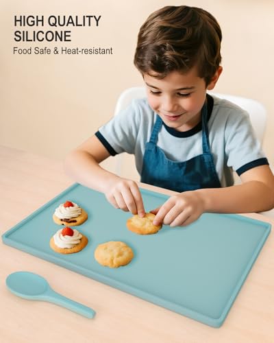 Silicone Art Mat for Crafts, 16" x 24" Waterproof Non-Slip Painting Mat - color: Blue, size: 16" x 24"