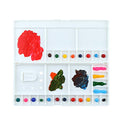 Transon Large Paint Palette Box 29 Color Mixing Wells with 1 Liner Brush - size: 29 Wells