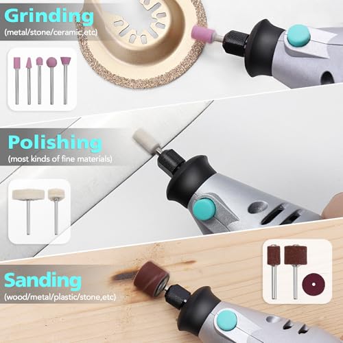 160W Rotary Tool Kit with 195pcs Accessories, Variable Speed, Corded Electric Multifunctional Tool For DIY Crafts, Wood Carving, 3D Printer & Jewelry Making Sanding, Polishing, Drilling
