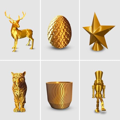 Geeetech Silk PLA Gold Filament 1.75mm, 1KG Metallic Filament - color: 1kg Silk Gold