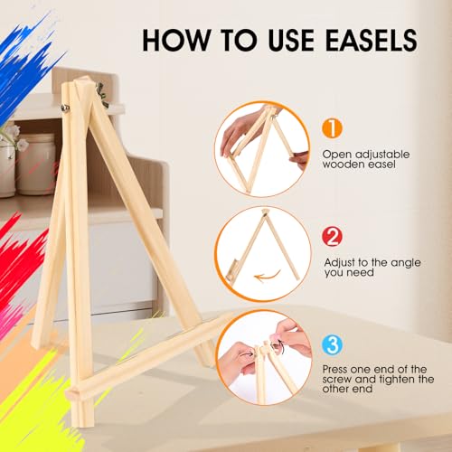 32 Pack 9 Inch Wood Easels, Easel Stand for Painting Canvases - style: 32 Pack