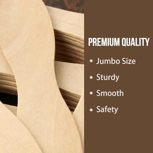 WISYOK 8 inch Craft Sticks, 50 Pack, Wavy, Wood - color: Wood, size: 50 PCS