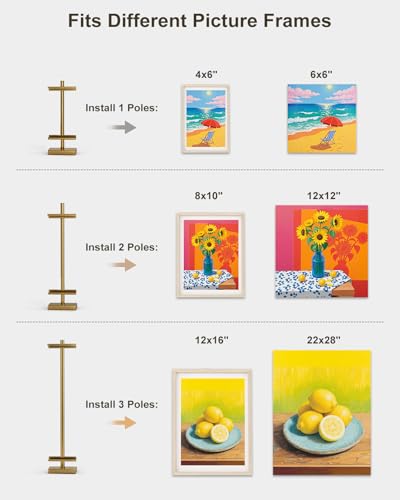 Adjustable Tabletop Easel Stand, 29" H Gold 2 Pack - color: Gold 2Pack
