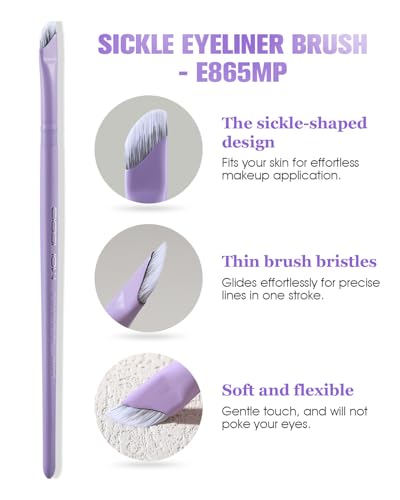 Eyeliner Brush, EIGSHOW Sickle Angled Gel Eyeliner Brush - color: Matte Purple