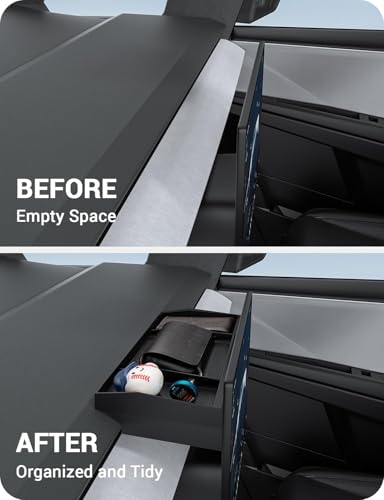 BASENOR Behind Screen Storage for Tesla Cybertruck Accessories 2024-2026 - size: Cybertruck (2024-2025) Behind Screen