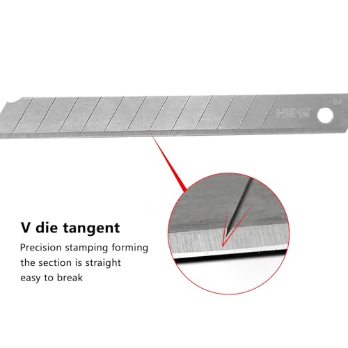 Tools 30Pcs 9mm Utility Knife Replacement Blades Snap off 60 Degree，Blades for Utility Knife and 9mm Box Cutter - Razor Sharp SK4 Steel - size: 9mm 30PC
