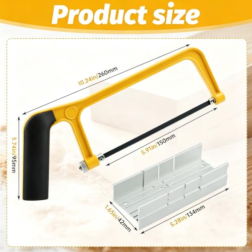 6-Inch Hacksaw, Extra Fine Cut Hand Saw with 2 Hacksaw Replacement Blades