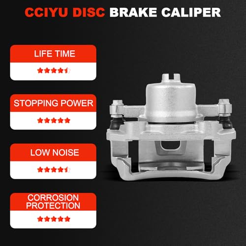 cciyu Front Left Disc Brake Caliper Assembly With Bracket 19B956A - size: Front Left[19B956A]