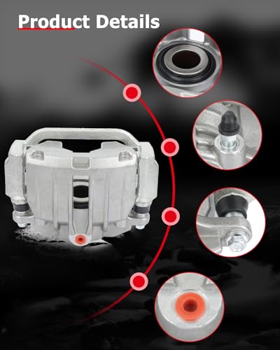 cciyu Rear Left Disc Brake Caliper Assembly w/Bracket 18-B4726 - size: Rear Left[18-B4726]