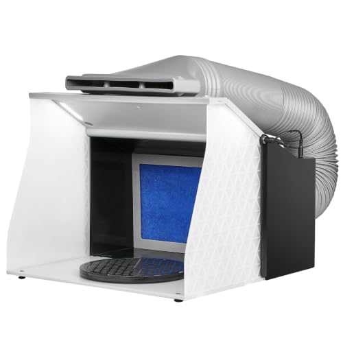 VEVOR Airbrush Spray Booth Portable Hobby Airbrush Paint Spray Booth Kit - color: Blue