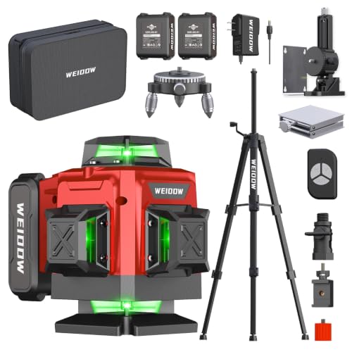 WEIDDW Laser Level 360° Green Cross Line Self Leveling Laser Measuring Tool - size: L