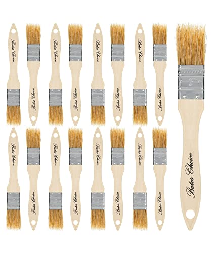 Bates- Chip Paint Brushes, 1 Inch, 16 Pack Natural Bristle Brushes - size: 1 Inch, 16 Pack