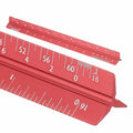 HARFINGTON Architectural Scale Ruler, 7" Standard Aluminum Alloy Red - color: Red, size: 7 Inch