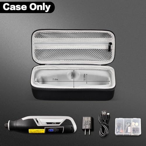 Boobowl Case for Dremel 7760 PawControl and Lite Rotary Tool, Case Only - color: black