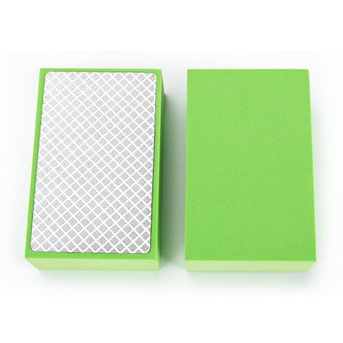 6PCS Diamond Polishing Pads Sanding Blocks 100x2/200x2/400x2 Multi-Grit Dry/Wet Hand Diamond Sanding Pads Kit for Grinding Ceramic Tile Glass Stone Metal Wood - style: 6PCS-3
