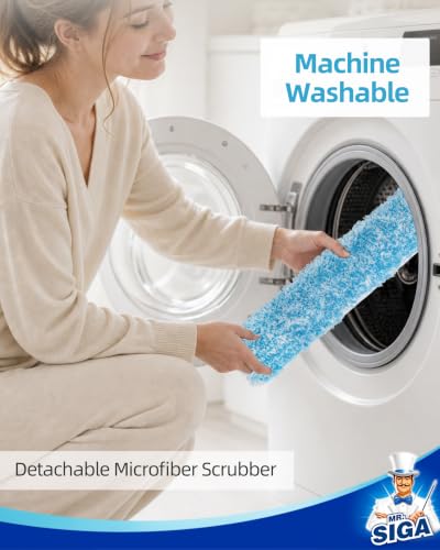 MR.SIGA Professional Window Squeegee & Microfiber Window Scrubber, 14 inch - size: 14-inch