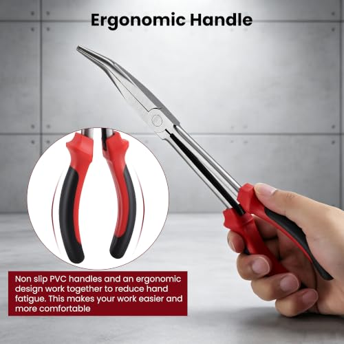 Lichamp 3-Piece 11 Inch Long Needle Nose Pliers Set, Extra Long Reach Plier