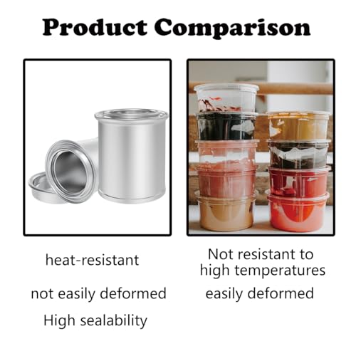 Empty Paint Cans with Lids(1/4 Pint),Touch Up Cup,1/2 Cup,24 Pack - color: 24 Pack