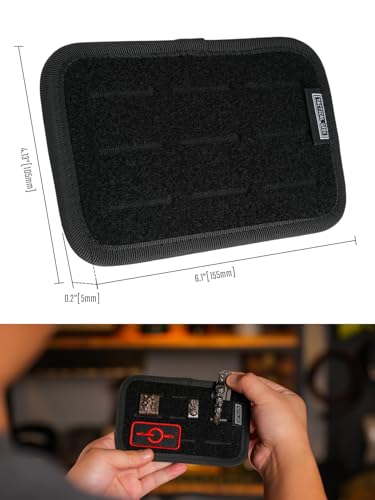 TACTICAL_GEEK TCM2 Mini EDC Organizer Board, Anti-Slip Elastic Woven Board,Bag Insert Panel for Small Gear, Backpack Accessories for Everyday Necessary Gadget (Black) - color: TCM2-Black