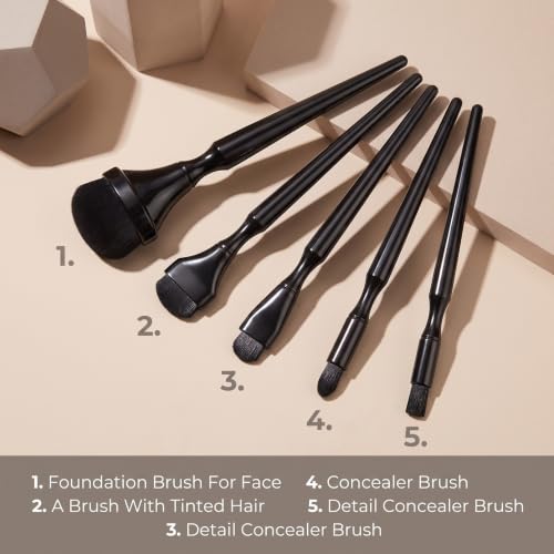 Yuanchu 5 Pcs Blending Brushes, Art Painting Brushes for Acrylic Charcoal
