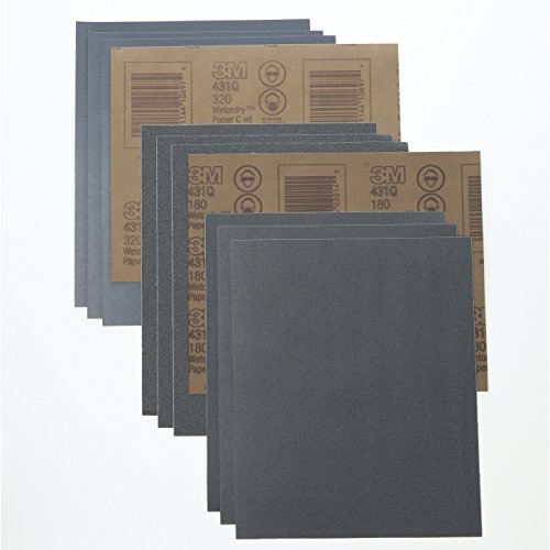 3M Wetordry Sandpaper Sheet 431Q, C Weight Paper, Silicon Carbide, 11' Length x - size: 11 inch