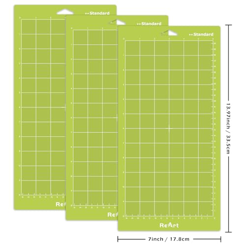 ReArt Standard Mat Adhesive Cutting Mat 6 x 12 Inch For Expression Machine - 3 Pack