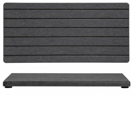 2 Pack Water Absorbing Stone Drying Trays, Quick-Drying Diatomite Sink Mats for Bathroom & Kitchen Counter, Coaster, Vanity Sink Caddy Organizer, Soap Dish, Sponge & Bottle Holder, Dark Gray, 8"x4" - color: 2 Pack - Dark Gray, size: 8" x 3.8"