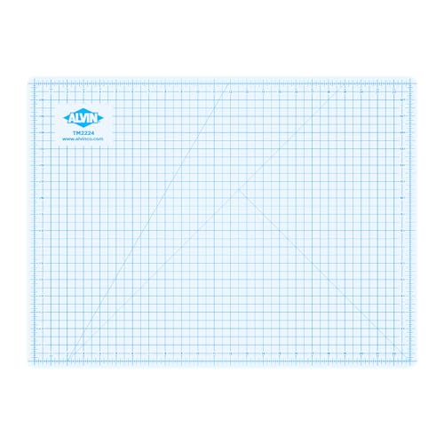 ALVIN TM Translucent Cutting Mat 18 x 24 inch | 3mm Layer with Grid on 1 Side | Light Box Compatible - Model TM2224 - size: 24"L x 18"W
