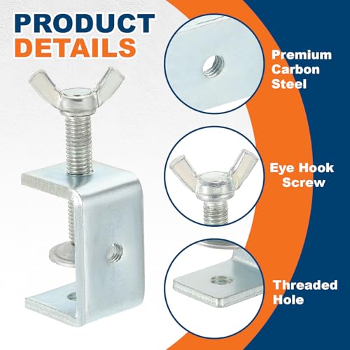 HARFINGTON Carbon Steel C Clamps 45mm Mini Tiger Clamp Adjustable - size: 45mm