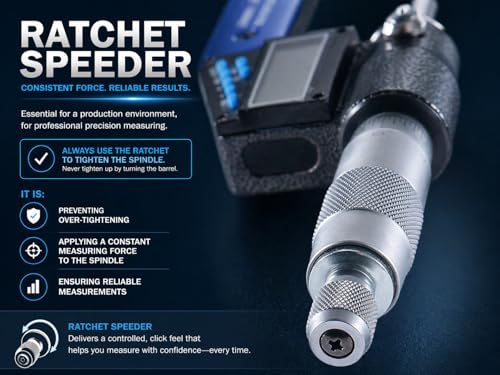 Accusize Industrial Tools 5-6''/125-150 mm 7 Keys Electronic Digital Outside Micrometers, 0.00005'' Or 0.001 mm Resolution, Ac21-6022 - size: 5-6" / 125-150 mm