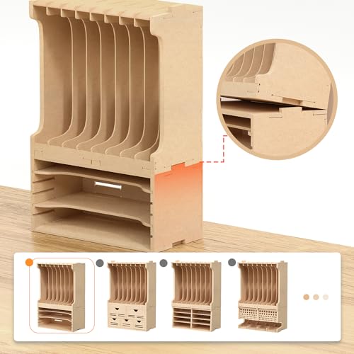 Model Kit Tool Storage Rack, Making Organizer with MDF Material (GK7)