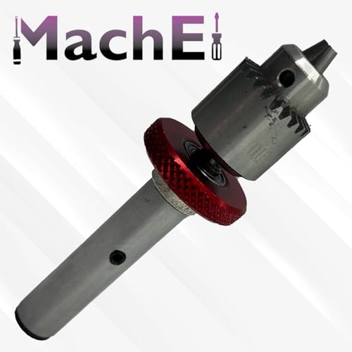 MachEl's Precision Fine Micro Drill Mill Adapter with Miniature Quill 1/2" Shank and JT0 Drill Chuck (0.3-4 mm) - Manual Feed Control for Drill Breakage Avoidance - with Superior Tool Accessories