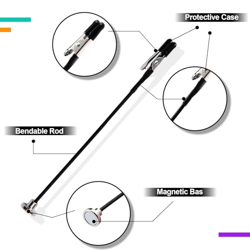VM Model Painting Metal Magnetic Stand Base + 12PCS Magnetic Bendable Alligator Clip Sticks Set Modeling Tools for Hobby Model Parts Assembly, Airbrush Spraying, DIY Card Making