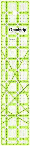 Omnigrip Non-Slip Rectangle Quilting Ruler, Cuts Two -1/2" x 12-1/2" Fabric - size: 2.5" x 12.5"