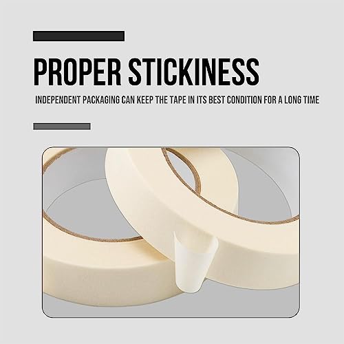Lichamp Masking Tape 3/4 inch, 2 Pack General Purpose Masking Tape, White Tapes for Painting, Arts, Crafts, 3/4 inch x 55 Yards x 2 Rolls (110 Total Yards)
