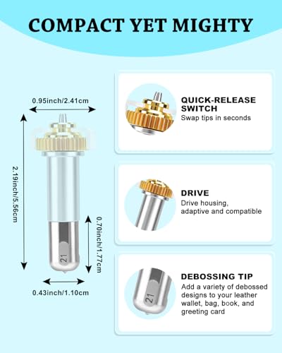UCEC Fine Debossing Tip (21) Compatible with Cricut Maker 4/Maker 3/Maker - color: Debossing