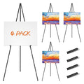 Easel Stand for Display, Aredy 63" Portable Painting Easel, Lightweight Metal Easels for Painting Canvas, Wedding Sign (4 Pack) - style: 4 pack