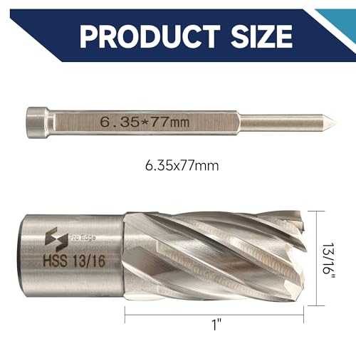 1PC M2AL HSS Annular Cutter 13/16" Cutting Dia 1" Depth 3/4" Weldon Shank - size: 13/16"×1"