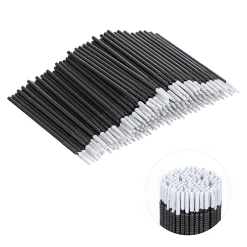 400 Pack Microswabs for Eyelash Extensions, Micro Swabs for Makeup, Balck - color: black