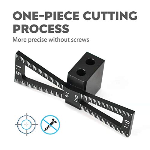 Dovetail Marker, CNC Aluminum Dovetail Guide for 1:5 1:6 1:8 1:10
