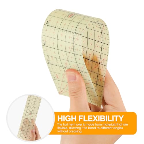 Hot Hem Ruler, 10x2.5inch Rectangular Ironing Ruler, Heat Resistant, Non-Slip, Sewing Tools for Quilting, Patchwork, DIY Craft Supplies - size: 10x2.5 inch (Single)