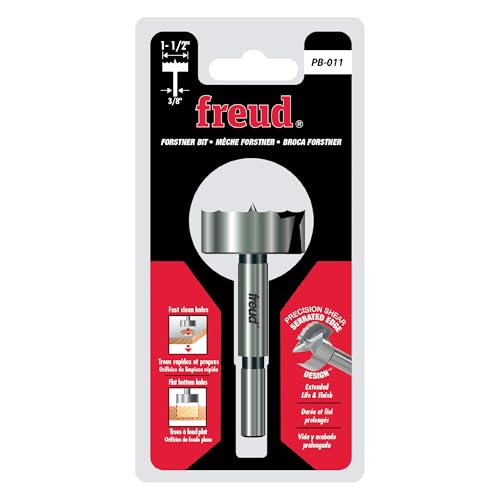 Freud PB-011: 1-1/2" (Dia.) Forstner Bit - style: Precision Shear 1-1/2-Inch by 3/8-Inch Shank Serrated Edge Forstner Drill Bit