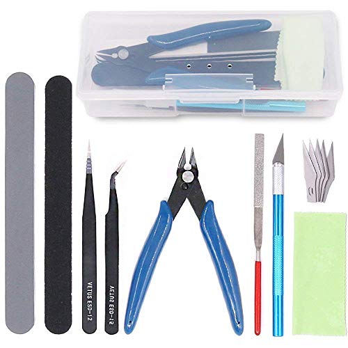 9Pcs Model Tools Kit Hobby Building Tools Craft Set for Basic Model Building, Repairing and Fixing